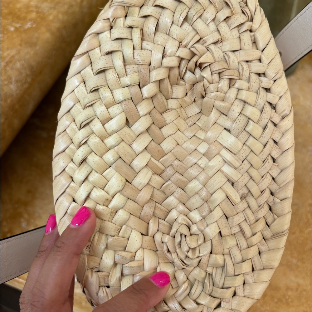 Loewe small basket bag in palm leaf and calfskin - Picture 4 of 6